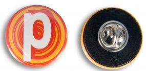 Button mit Nadel 25 mm inkl. 4c-Werbedruck als Werbeartikel