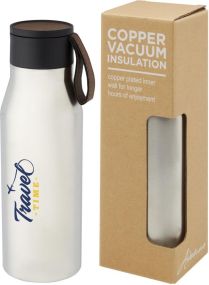 Ljungan 500 ml Kupfer-Vakuum Isolierflasche mit PU Kunststoffband und Deckel als Werbeartikel