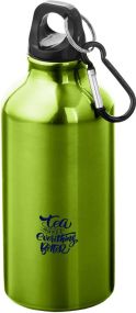 Oregon 400 ml RCS-zertifizierte Trinkflasche aus recyceltem Aluminium mit Karabinerhaken als Werbeartikel