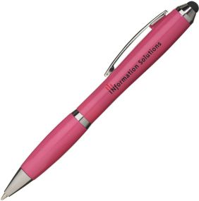 Stylus Kugelschreiber Nash mit farbigem Schaft als Werbeartikel