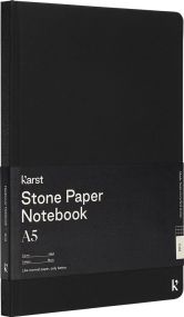 A5 Steinpapier Notizbuch Karst® mit festem Einband - quadratisch als Werbeartikel
