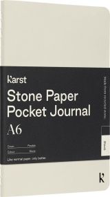 A6 Steinpapier Softcover Notizbuch Karst® - blanko als Werbeartikel