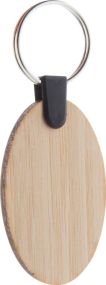 Bambus-Schlüsselanhänger, oval Bambry als Werbeartikel
