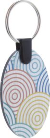 Schlüsselanhänger (oval) Aluudy B, inkl. UV LED Druck auf einer Seite als Werbeartikel