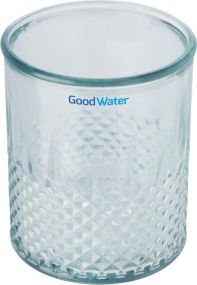 Teelichthalter Estrel aus Recyclingglas als Werbeartikel