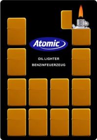 Benzinfeuerzeug Atomic Z-16 nachfüllbar als Werbeartikel