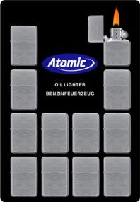 Benzinfeuerzeug Atomic Z-16 Softflame nachfüllbar als Werbeartikel