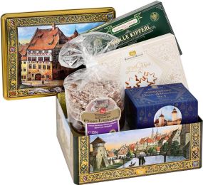Nürnberger Schmuckdose mit Elisen-Lebkuchen als Werbeartikel