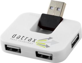 USB Hub Gaia mit 4 Anschlüssen als Werbeartikel