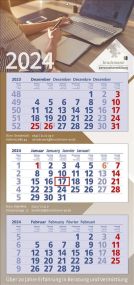 3 Monats-Wandkalender Premium 3, 4-sprachig als Werbeartikel