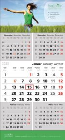 5-Monats-Wandkalender Top Five 3-sprachig mit Fußleiste als Werbeartikel