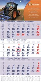 3 Monats-Wandkalender Top 12, 3-sprachig