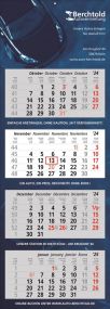 4 Block-Wandkalender Trend 14 mit 14 Monaten, 4-sprachig als Werbeartikel