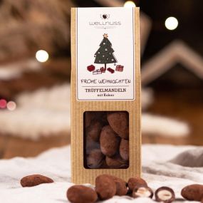 Weihnachts Edition - Trüffelmandeln mit Kakao als Werbeartikel