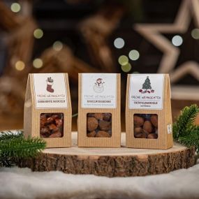 Weihnachts Edition - Trüffelmandeln mit Kakao als Werbeartikel