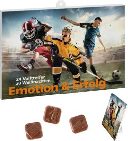 Fußball-Schoko-Adventskalender als Werbeartikel