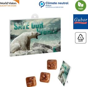 A5-Schoko-Adventskalender BUSINESS Fairtrade als Werbeartikel