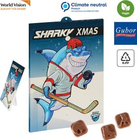 Eishockey-Schoko-Adventskalender Fairtrade als Werbeartikel