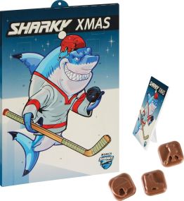 Eishockey-Schoko-Adventskalender Fairtrade als Werbeartikel