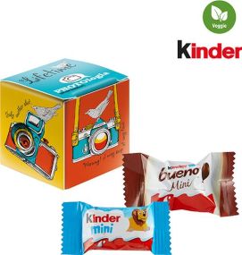 Mini Promo-Würfel mit Kinder Mix als Werbeartikel