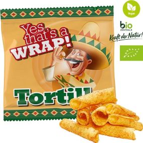 Bio Tortilla Röllchen als Werbeartikel