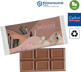 MAXI-Schokoladen-Täfelchen im Papierflowpack als Werbeartikel