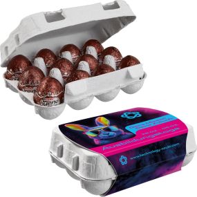 12er Ostereier-Karton mit Kinder Bueno Eiern als Werbeartikel