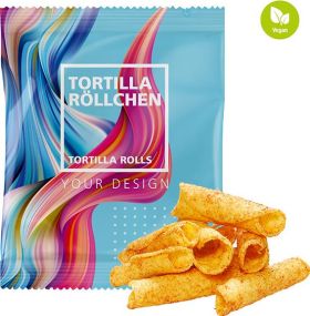 Tortilla Röllchen, 10g als Werbeartikel
