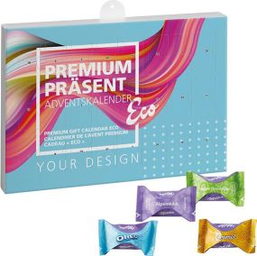 Premium Präsent-Adventskalender ECO, Milka Zarte Momente als Werbeartikel