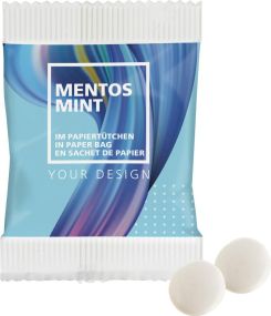 2er mentos Classic Mint Papier Standard als Werbeartikel