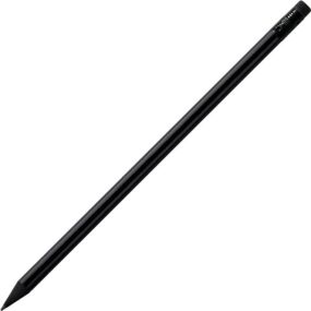 ERNSTER Basic-Bleistifte in schwarz mit Radiergummi als Werbeartikel