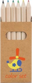 BIRD Set Buntstift Schachtel mit 6 Buntstiften Spitzer und veredelbare Schachtel als Werbeartikel