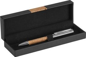 CORK Kugelschreiber aus Kork und Metall in einer Geschenkbox als Werbeartikel