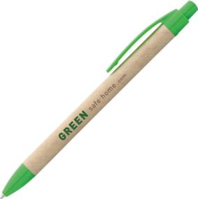 Kraftpapier-Kugelschreiber mit Clip Remi als Werbeartikel