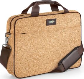 NISA Laptoptasche aus Kork mit gepolstertem Fach und Fronttasche als Werbeartikel