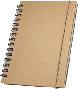 MARLOWE Notizbuch Hardcover aus Karton liniert aus recycelten Papier mit Ringbindung als Werbeartikel