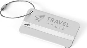 EMIL Identifikationsanhänger aus Aluminium für Reisetaschen als Werbeartikel