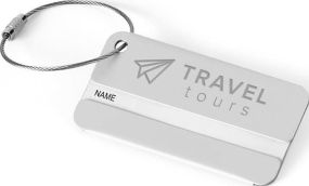 EMIL Identifikationsanhänger aus Aluminium für Reisetaschen als Werbeartikel