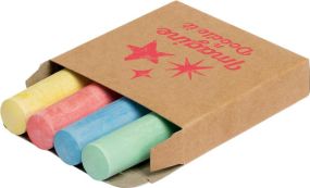 Schachtel Lamprey mit vier Kreide-Sticks als Werbeartikel