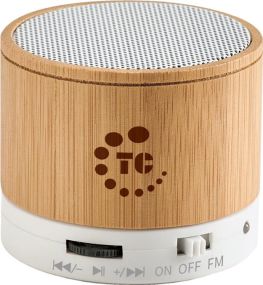 Bluetooth Lautsprecher Glashow mit Mikrofon als Werbeartikel