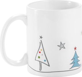 Weihnachtliche Tasse Ancelle als Werbeartikel