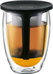 Doppelwandiges Teeglas 350ml Tea For One als Werbeartikel