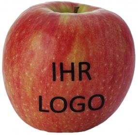 Apfel mit Logo als Werbeartikel