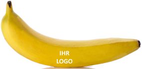 Banane mit Logo als Werbeartikel