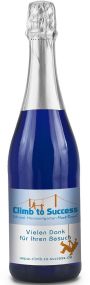 Sekt Cuvée Flasche blau als Werbeartikel
