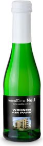 Sekt Cuvée Piccolo - Flasche grün, 0,2 l als Werbeartikel