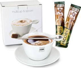 Präsenteset: Multicup & Spoon als Werbeartikel