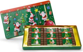 Schokoladendose Merry Christmas als Werbeartikel