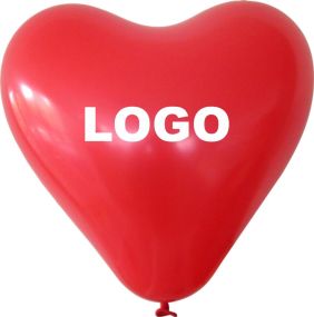 Herzballons mit 1c-Werbedruck als Werbeartikel