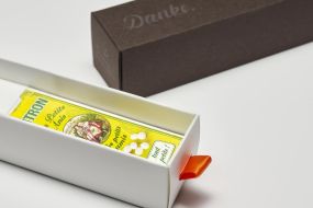 Individualisierbare Mini Dankebox - Les Petits Anis, Zitrone als Werbeartikel